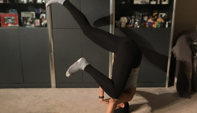 I did a headstand today. Kinda. A work in progress.